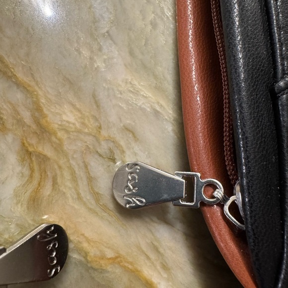 Brown and Black Crossbody Bag with Sleek Design - Picture 4 of 8